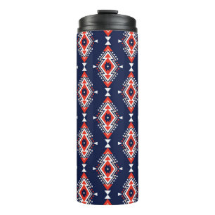 Termo Estilo étnico, patrón geométrico sin costuras.