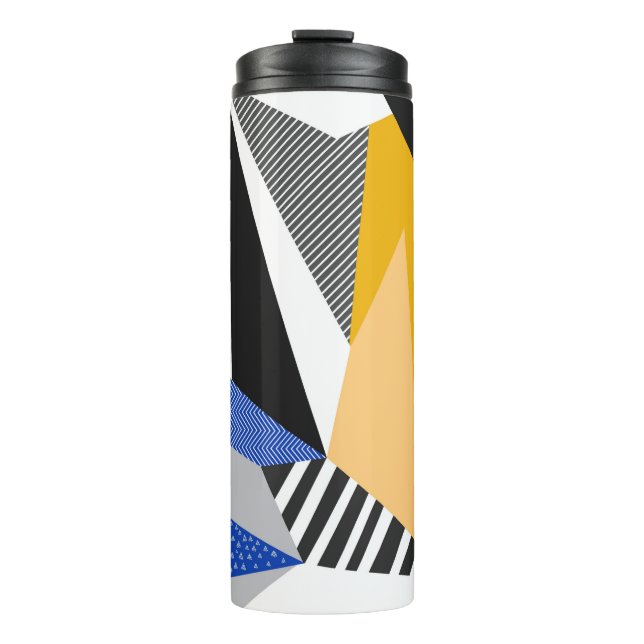 Termo Estilo Memphis: Collage geométrico creativo. (Anverso)