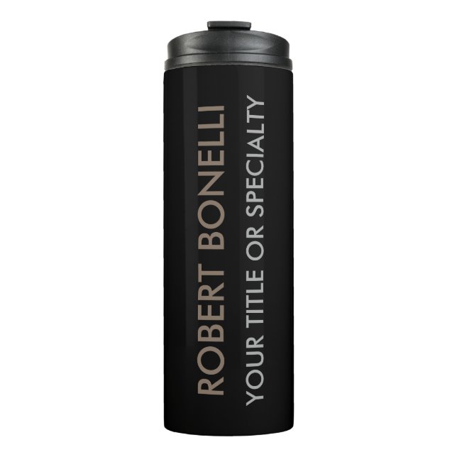 Termo Estilo negro moderno único (Anverso)