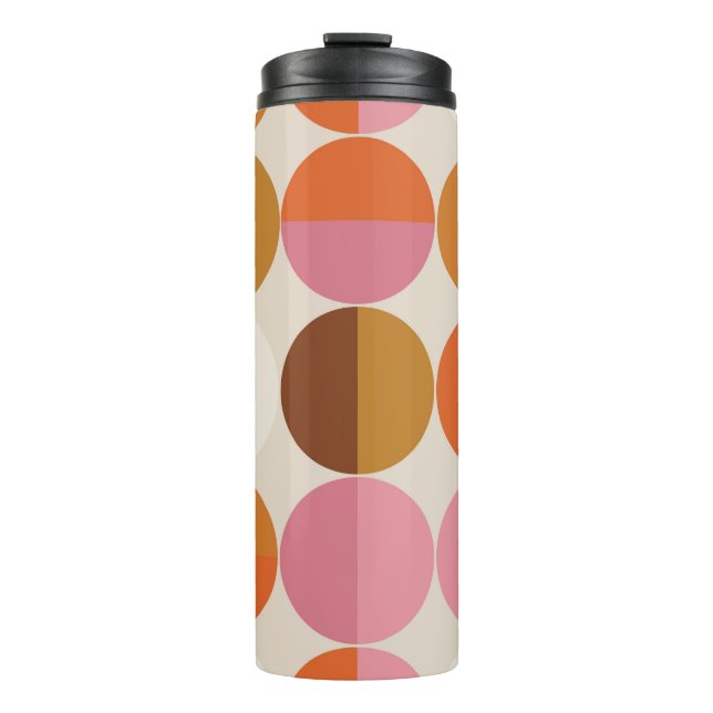 Termo Estilo retro 60 - 70 con un sol hippie arco iris e (Anverso)
