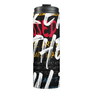 Termo Estilo urbano Romper las reglas imprimir el lema w