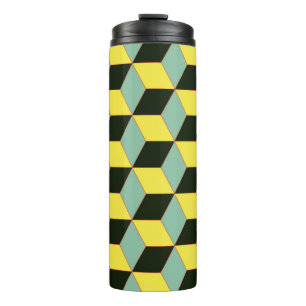 Termo estilo vintage 3D patrón geométrico sin soldadur