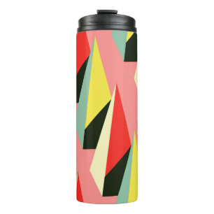 Termo estilo vintage 3D patrón geométrico sin soldadura