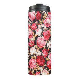 Termo Estilo vintage del patrón de tela de flores de tap