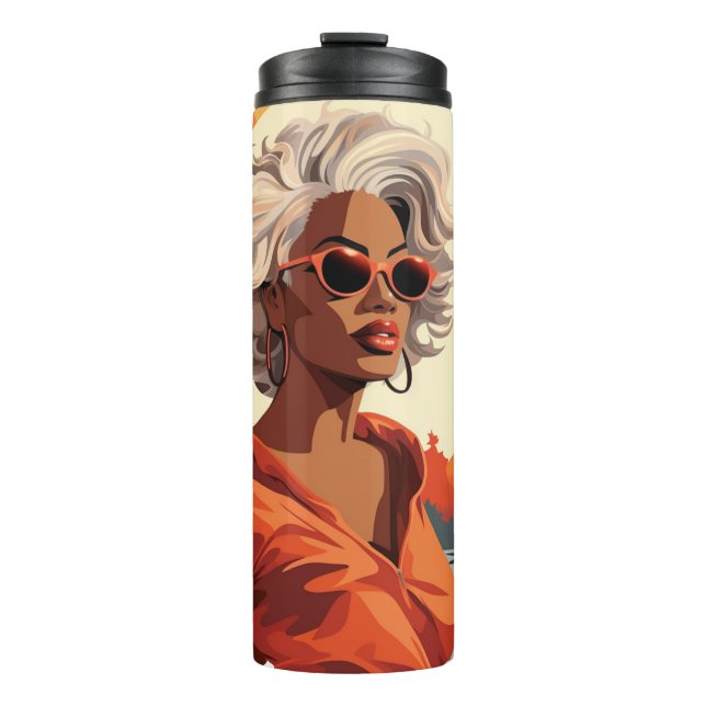 Termo Estilos sin tiempo , mujer africana (Anverso)