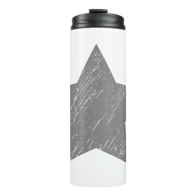 Termo Estrella Afligida Gris Estrella Vintage (Anverso)