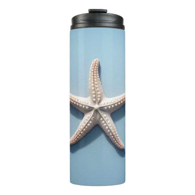 Termo Estrella de mar exótica con fondo azul (Anverso)