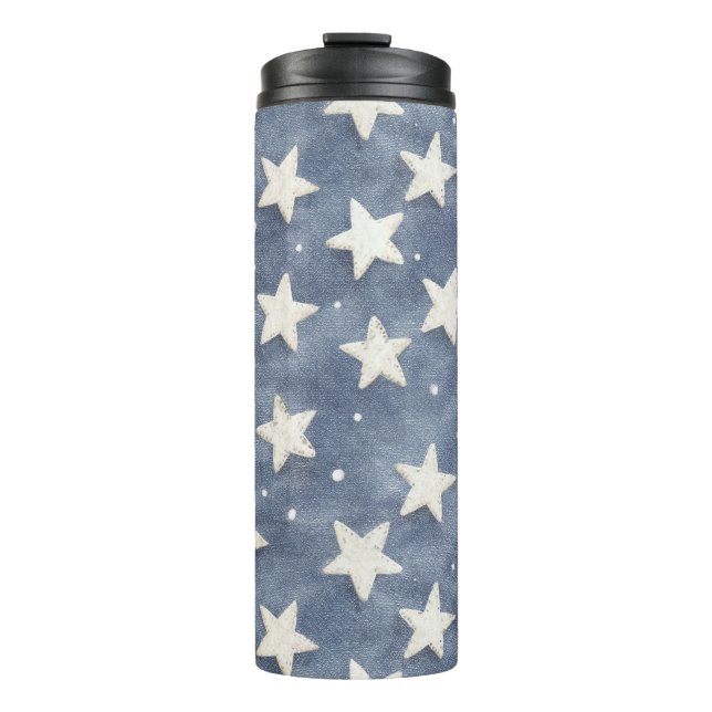 Termo Estrellas Blancas Azules (Anverso)