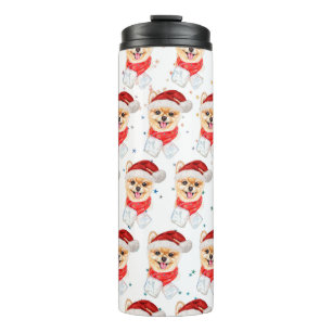 Termo Estrellas de Navidad de la raza de perro Pomerania