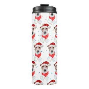 Termo Estrellas de Navidad de la raza de perro Wire Fox