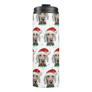 Termo Estrellas de Navidades de raza de perro de Weimara