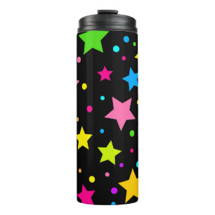 Termo Estrellas de neón en negro