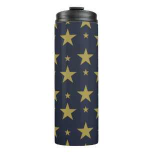 Termo Estrellas doradas sobre azul marino - Elegante y a