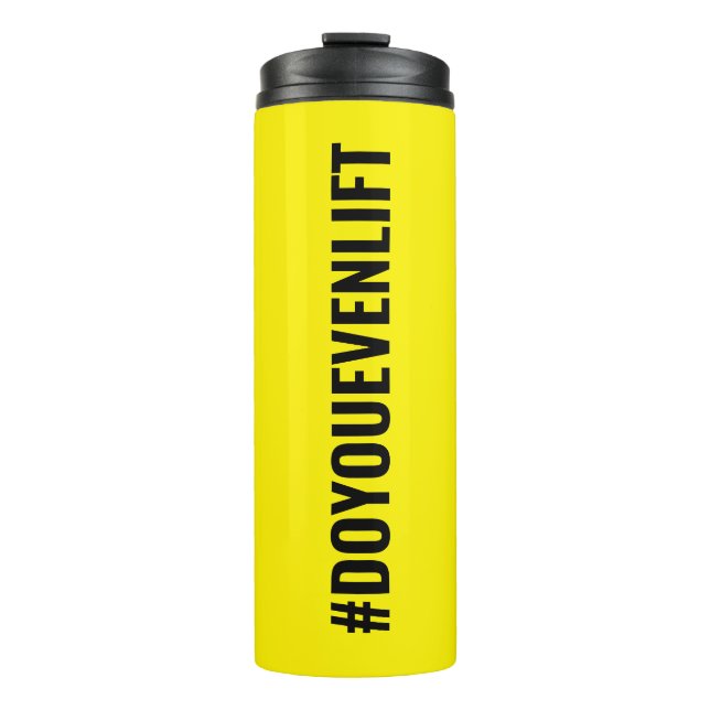 Termo Etiqueta ¿Incluso Levantan el eslogan negro amaril (Anverso)