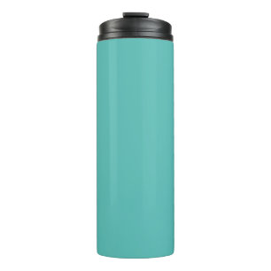 Termo Eucalipto macizo y liso turquesa pastel