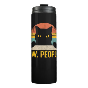 Termo Ew, People Black Cat Vintage Retro - Funny Cat_1