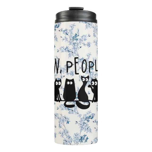 Termo Ew People Funny Meowy Gatos Negros (Anverso)