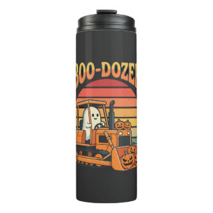 Termo Excavadora de calabaza fantasma de Halloween Boo-D