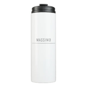 Termo Exclusivo Personal Clásico Negro Blanco Nombre Pro