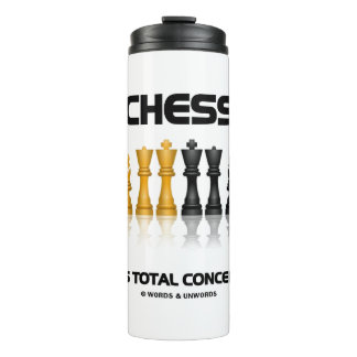Termo Exigencias de ajedrez Concentración total Juego de