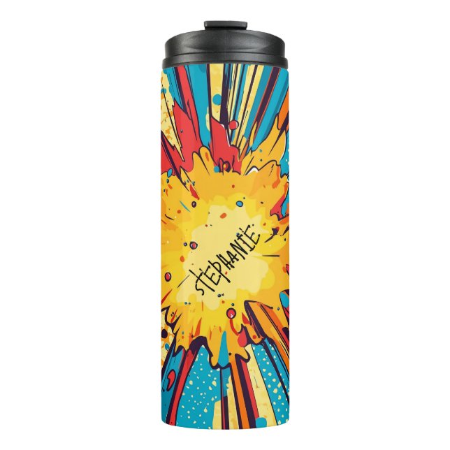 Termo Explosión de arte pop de estilo cómico (11) (Anverso)