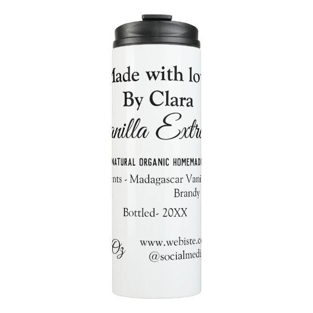 Termo Extracto de vainilla de ingredientes caseros añadi (Anverso)