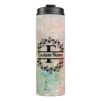 Termo F Floral Monogram Letter