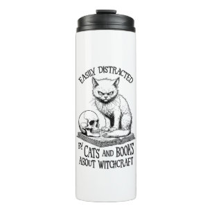 Termo Facilmente distrado libro gracioso L de Cat Skull 