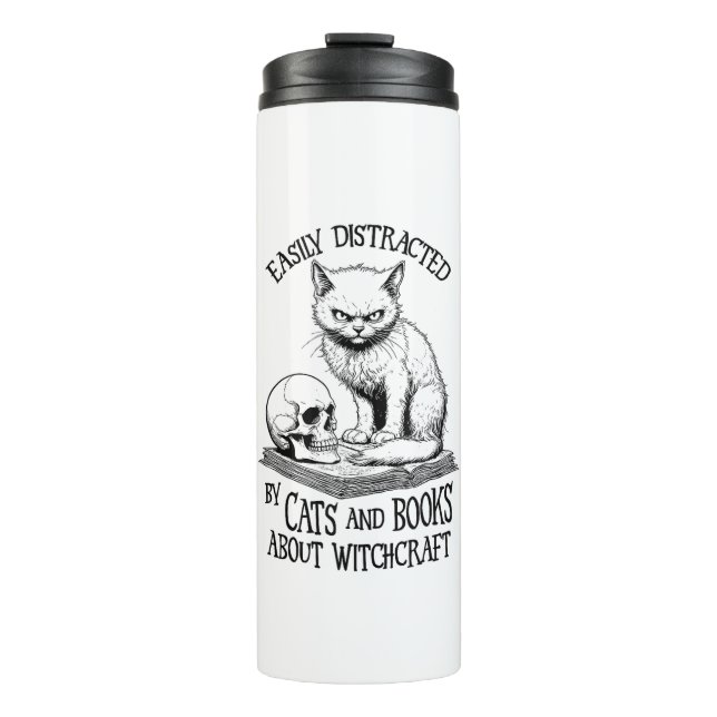 Termo Facilmente distrado libro gracioso L de Cat Skull  (Anverso)