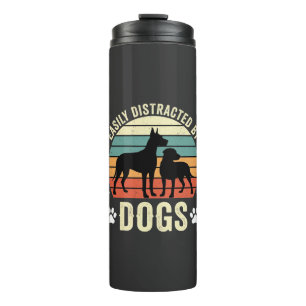 Termo Fácilmente Distraída por Perros Vintage Retro Atar