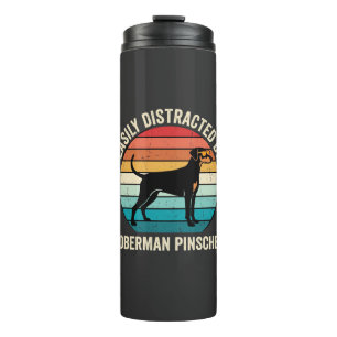 Termo Fácilmente Distraído por Doberman Pinscher Retro P