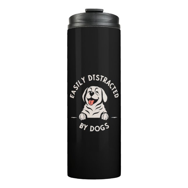 Termo Fácilmente distraído por perros (Anverso)