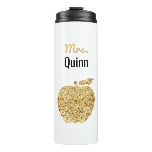 Termo Falso encanto personalizado Apple del oro de la (Anverso)