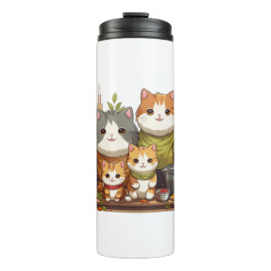 Termo Familia de gatos curos