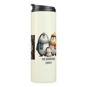 Termo Familia de Pingüinos de Invierno Acogedora