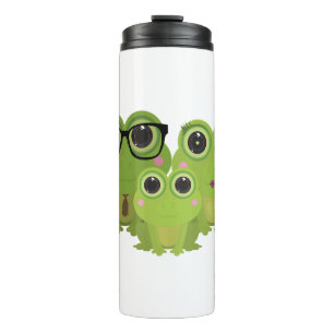 Termo Familia de ranas adorable – Mamá, Papá y Rana bebé