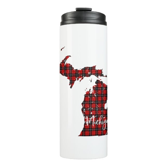 Termo Familia Pajama de Michigan Red Plaid (Anverso)