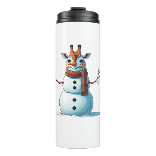 Termo Famosa jirafa Snowman Scarf Navidades mujeres homb