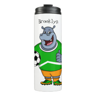 Termo Famoso ilustracion de personalizado de futbolista
