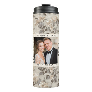 Termo Fancy Gardenias Brillan en Boda Elegante