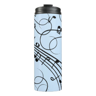 Termo Fancy Music Notes Blue