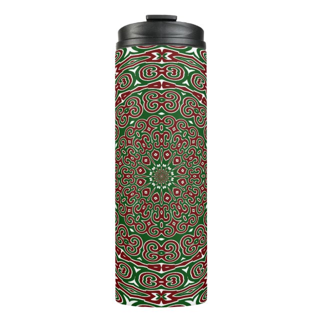 Termo Fancy Ornate Maximalist Groovy Navidades Mandala (Anverso)