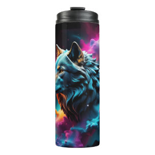 Termo Fantasía cósmica surrealista Wolf Personalizado Re