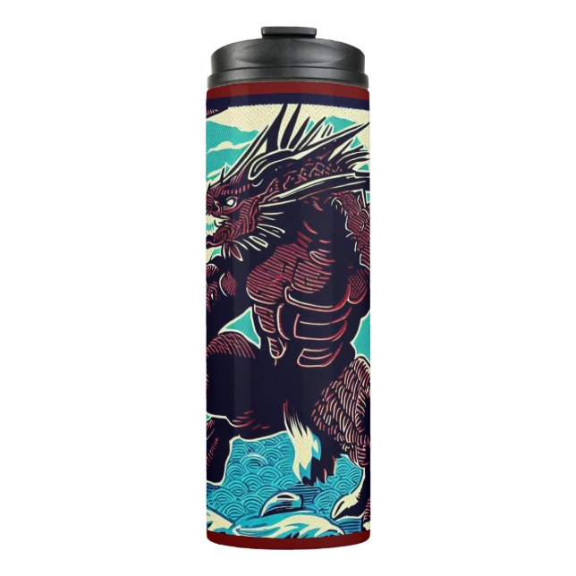 Termo Fantasía Kaiju Anime - Woodcut 3 (Anverso)