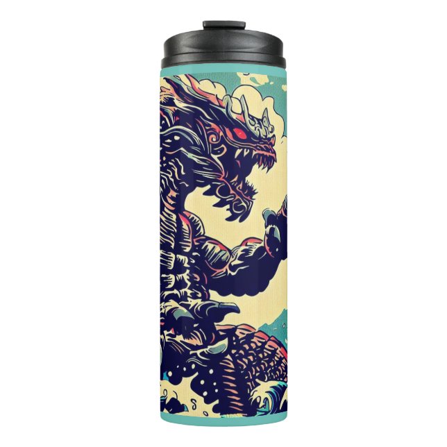 Termo Fantasía Kaiju Anime - Woodcut 4 (Anverso)