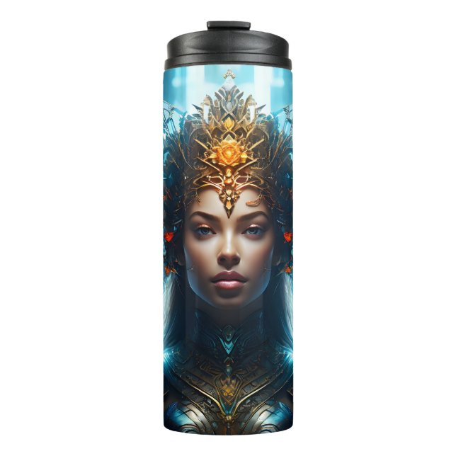 Termo Fantasía mágica mujer de arte (Anverso)