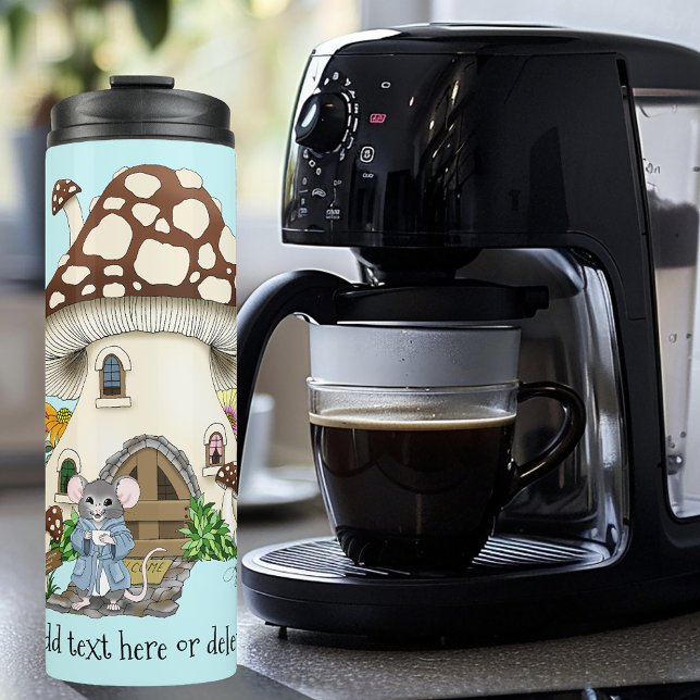 Termo Fantasía Ratón Mushroom House Floral (Subido por el creador)