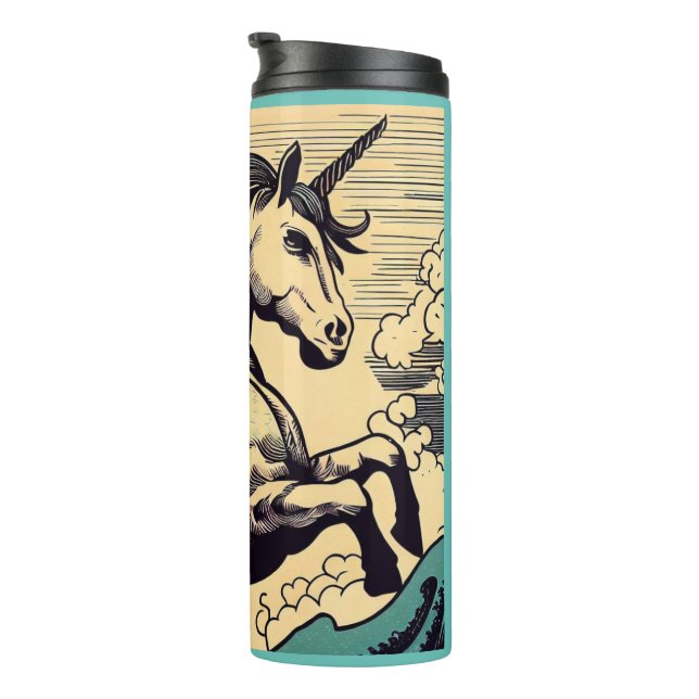 Termo Fantasía Unicornio - Woodcut 3 (Rotado hacia la derecha)