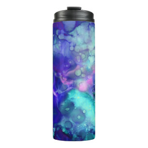 Termo fantasías azules en acuarela :