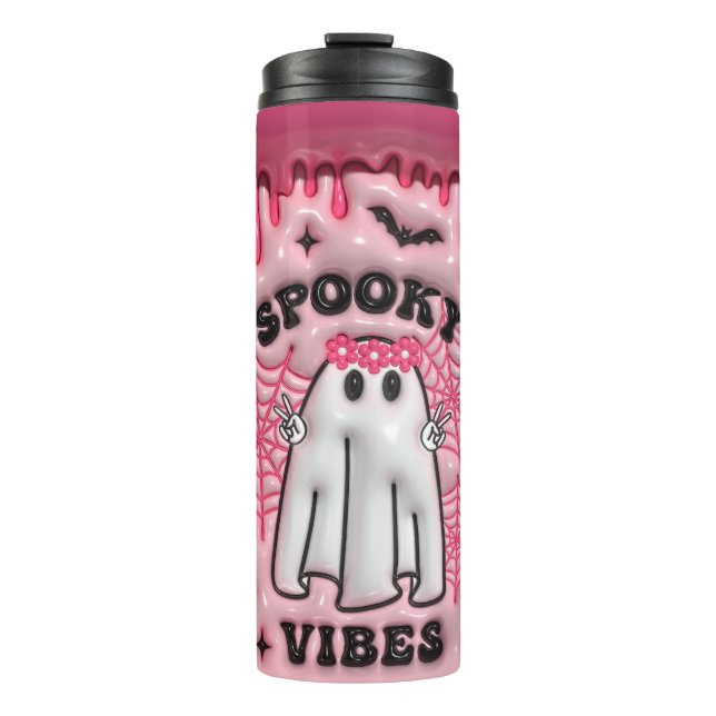 Termo Fantasma de goteo rosa (Anverso)